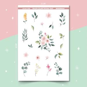 Neylin Çiçekli Sticker – Planlayıcı Sticker Seti