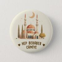 Hep Beraber Camiye - İğneli Broş Hep Beraber Camiye - İğneli Broş