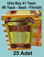 41 Yasin Orta Boy (25 adet) -İRİ yazılı - QR kod la sesli