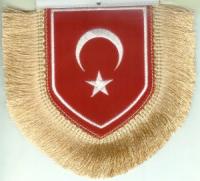 Oval Nakışlı Türk Bayrağı