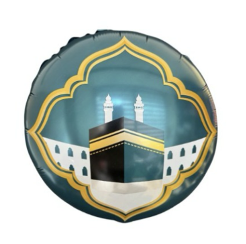 Yuvarlak Ramazan Folyo Balon - Kâbe