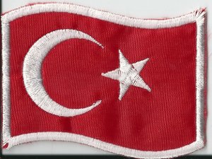 Dalgalı Türk ülke bayrak