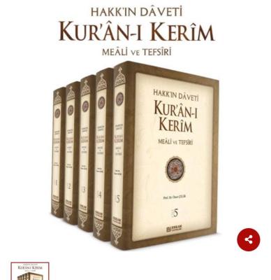 Hakkın Daveti Kur'an-ı Kerim Meali ve Tefsiri ( 5 Cilt ) Ömer Çelik