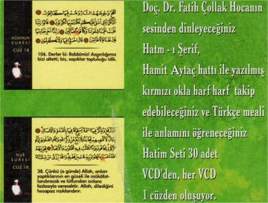 Hatim Set (30 VCD) %40 indirimli Fatih Çollak
