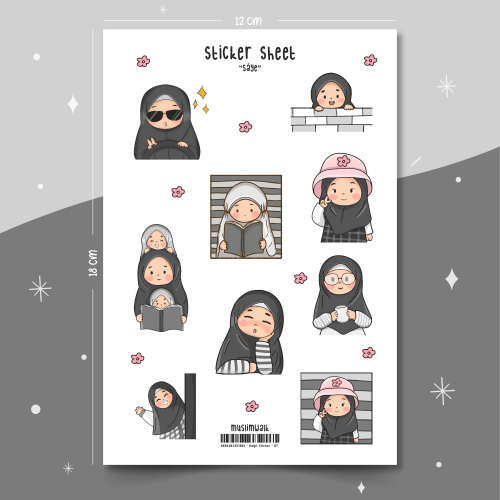 Sâye – Tesettürlü Kız Planlayıcı Sticker Seti