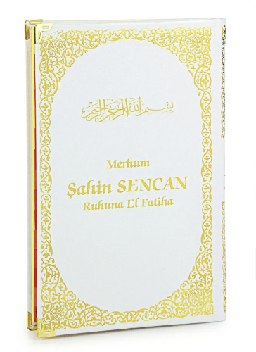 İsim Baskılı Ciltli Yasin Kitabı - Orta Boy - Beyaz