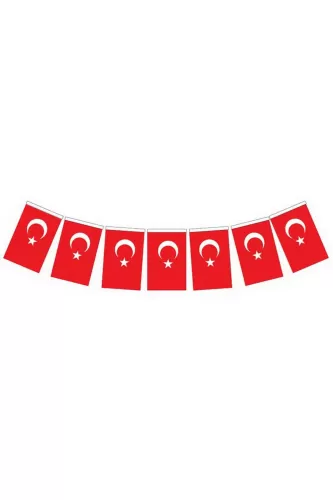 Türk Bayrağı Süslemesi – 10x20 cm - 35’li Set